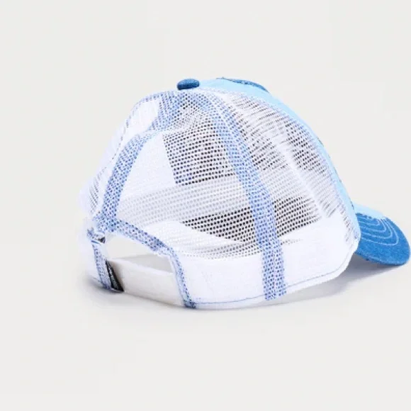 •“Zip It & Flip It• Von Dutch Denim & Mesh Unisex Trucker Hat - Picture 2 of 2